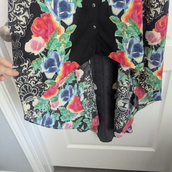 Guess Floral High-Low Dress Sleeveless Size Medium - Picture 3 of 5